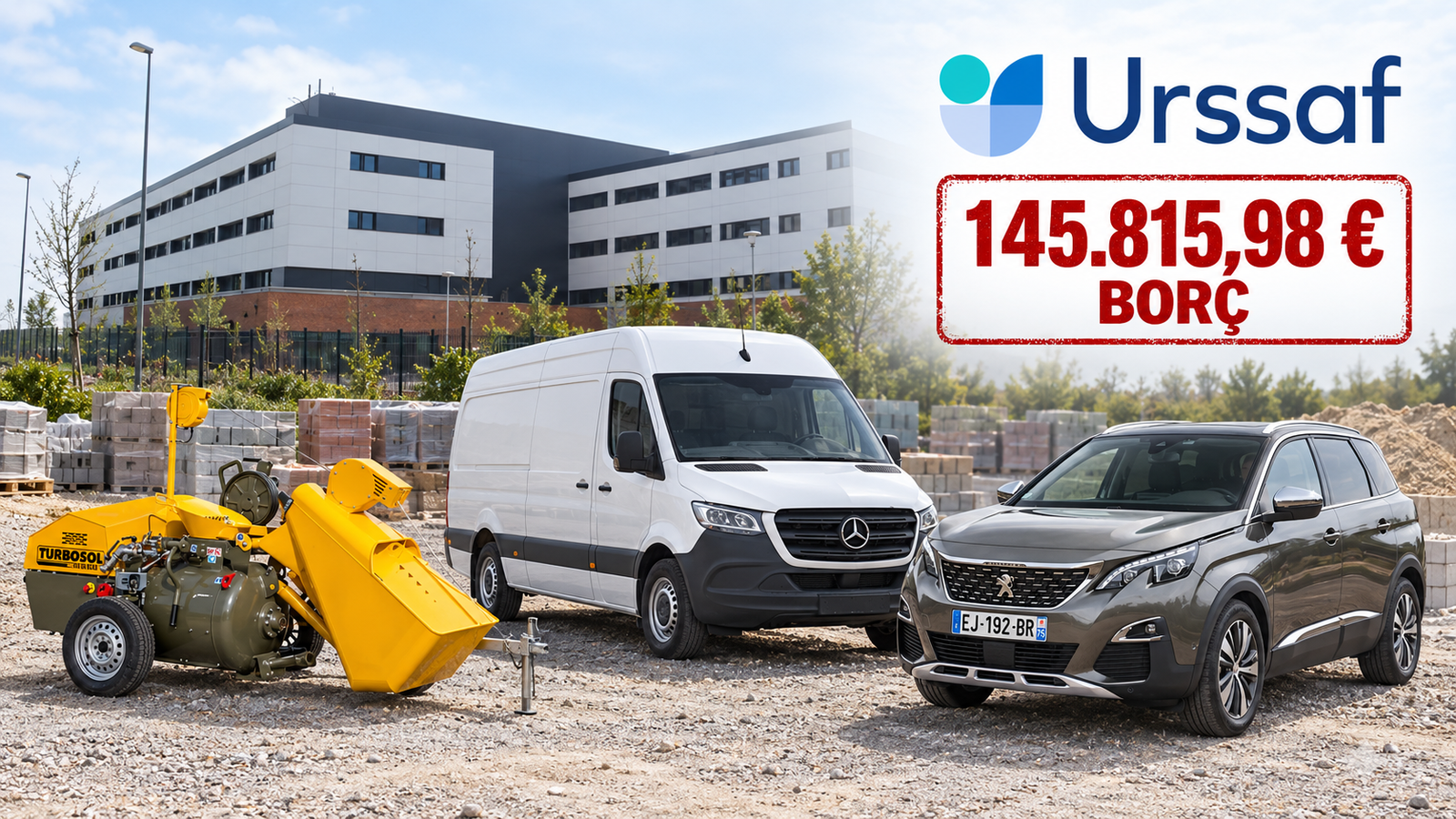 URSSAF, Türk patronun 145 bin avroluk borcu nedeniyle 3 aracına satış yasağı koydu